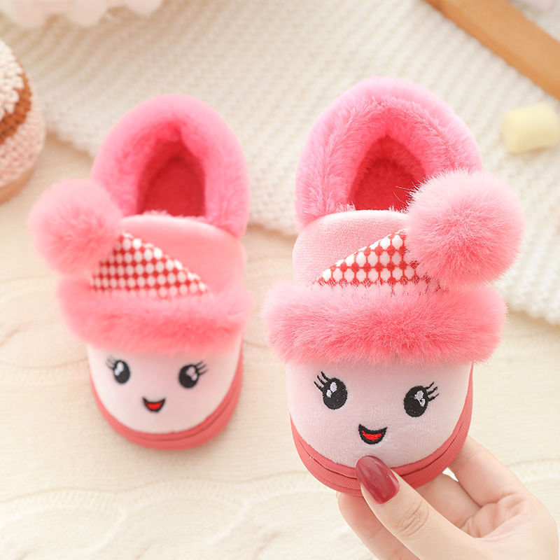 Children's Cotton Slippers Plush And Cute