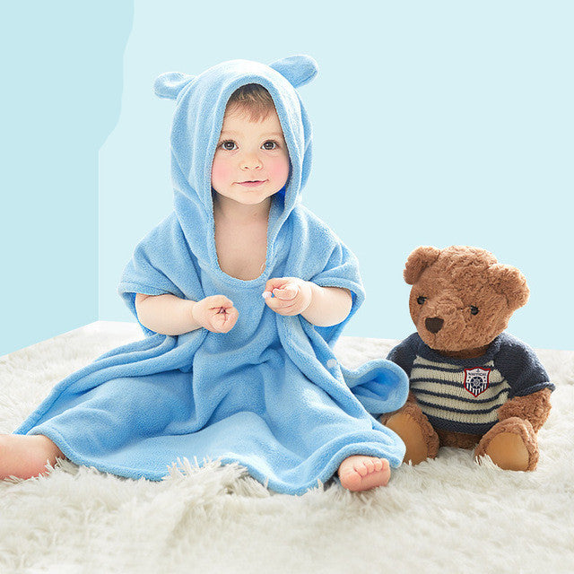 Children's bath towel cape