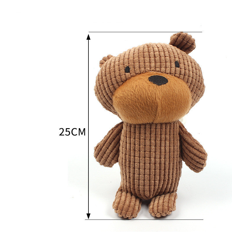 Pet corduroy teddy bear toy