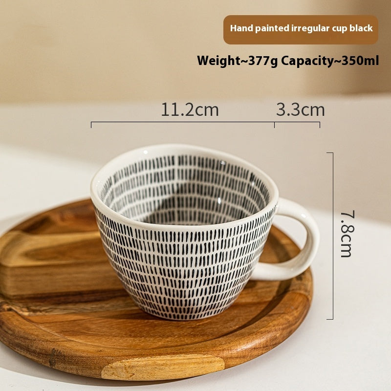 Ins Style Retro Hand-pinching Irregular Ceramic Mug