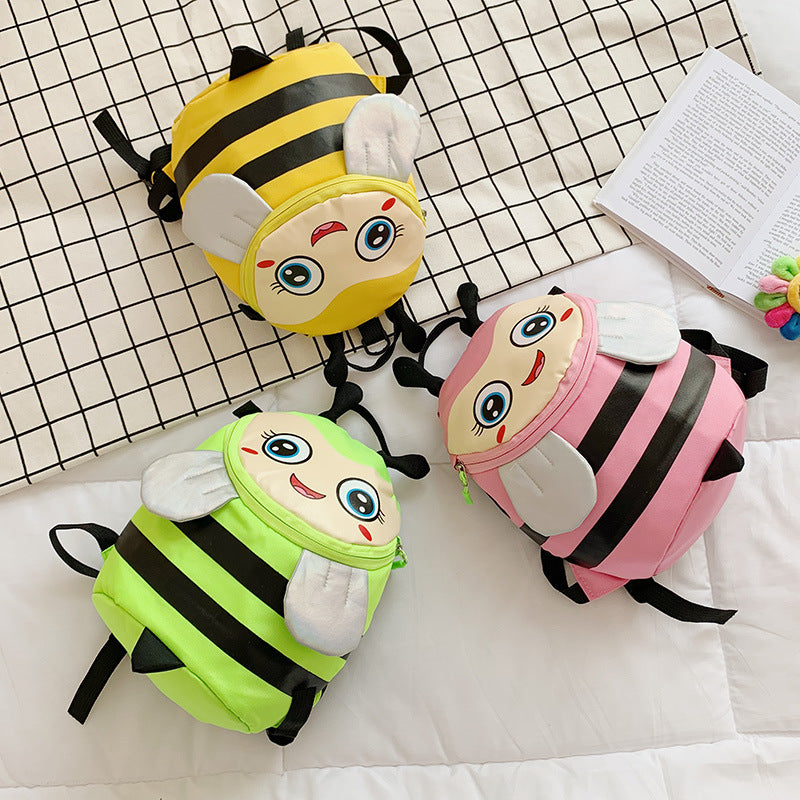 New Style Backpack Cute Bee Backpack Boys And Girls Schoolbags