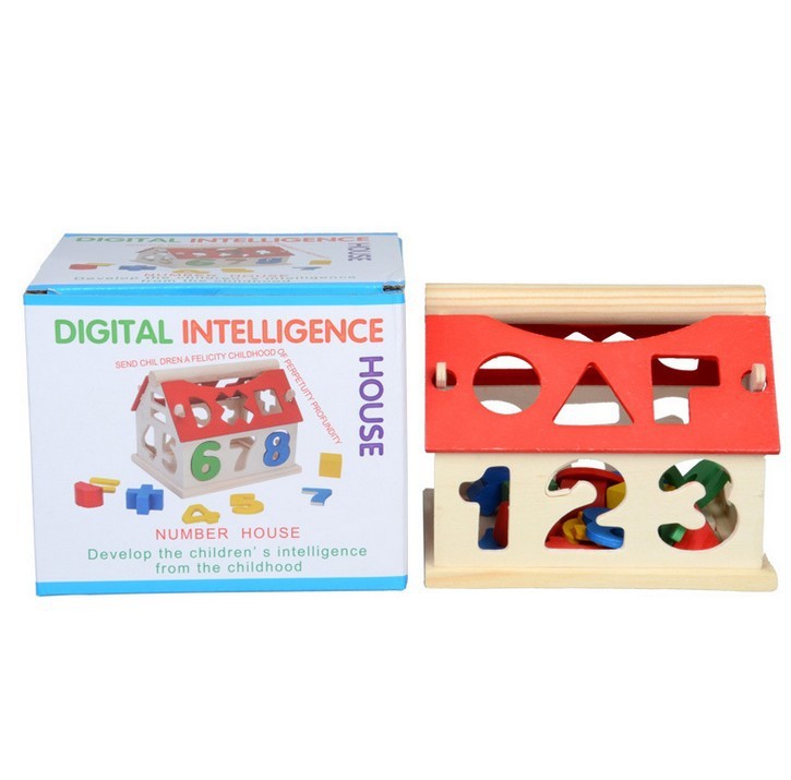 Children's building block toys, educational digital house toys