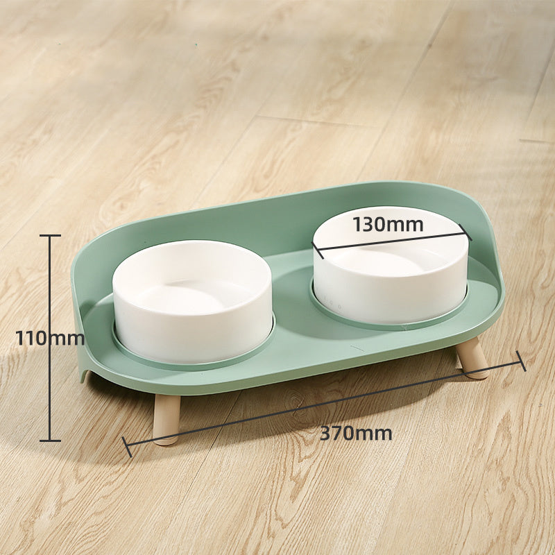 Ceramic Cat Bowl Protect Cervical Vertebra Double Bowl Food Bowl Cat Food Bowl Dog Bowl Dog Bowl Pet Products