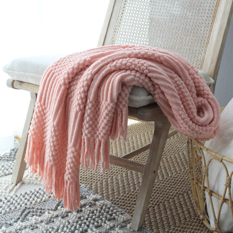 Nordic Knitted Blanket Woolen Blanket Blanket Bubble Blanket Sofa Blanket