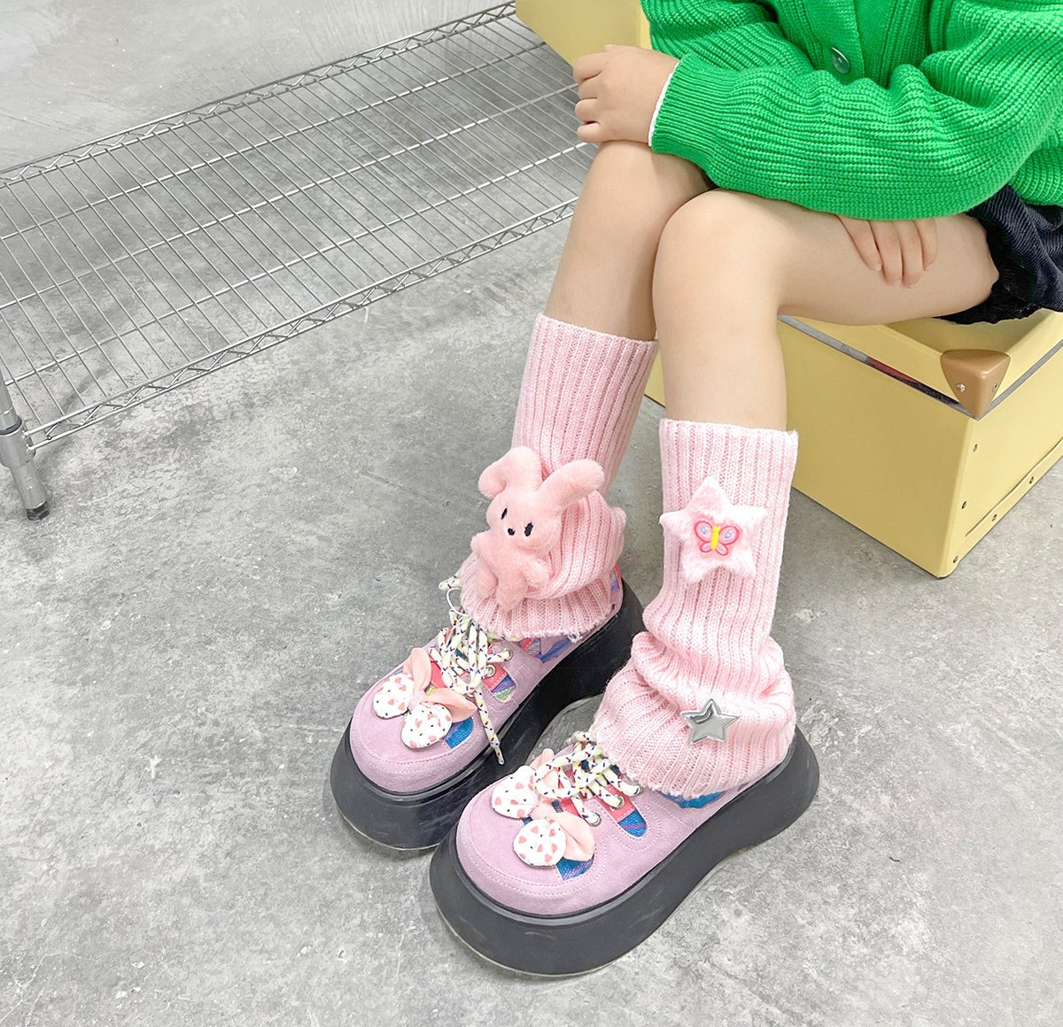 Cute Children Pile Style Kneelet Socks Korean Sweet Girl Warm Calf Socks Leg Warmers