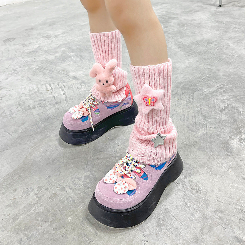 Cute Children Pile Style Kneelet Socks Korean Sweet Girl Warm Calf Socks Leg Warmers