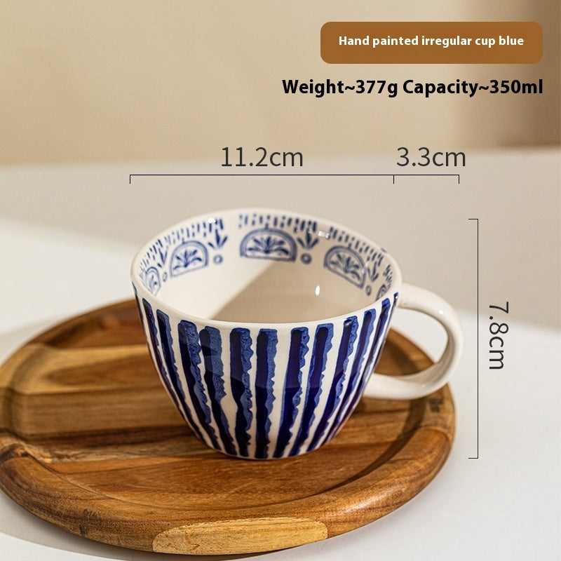 Ins Style Retro Hand-pinching Irregular Ceramic Mug