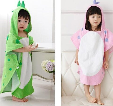 Cotton hooded baby bath cape cape