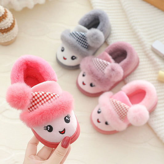 Children's Cotton Slippers Plush And Cute