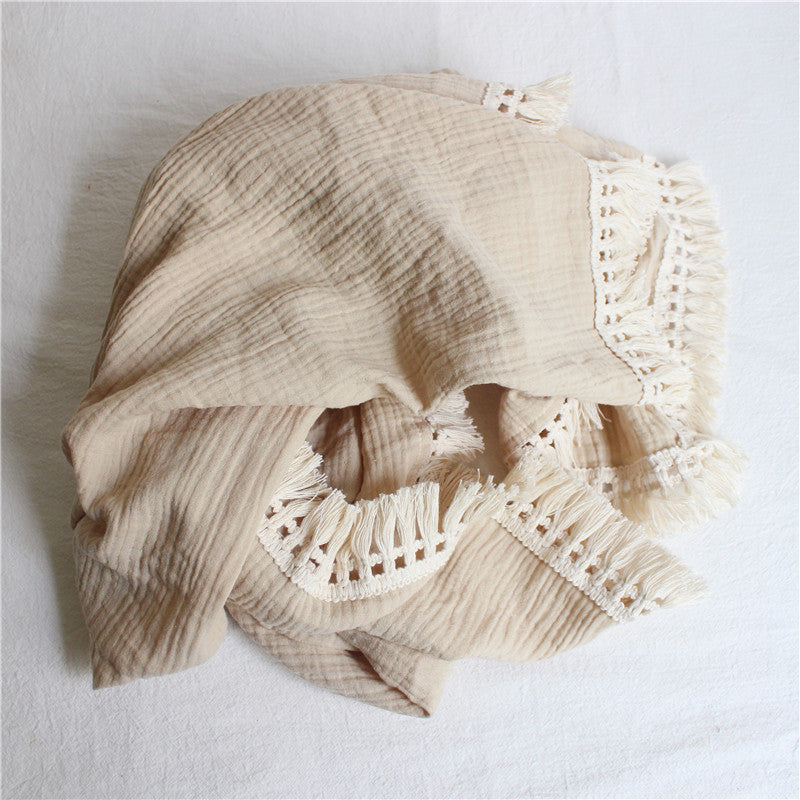 Baby Fringe Blanket Wrap Towel