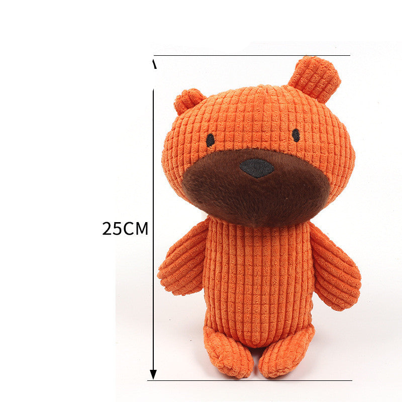 Pet corduroy teddy bear toy