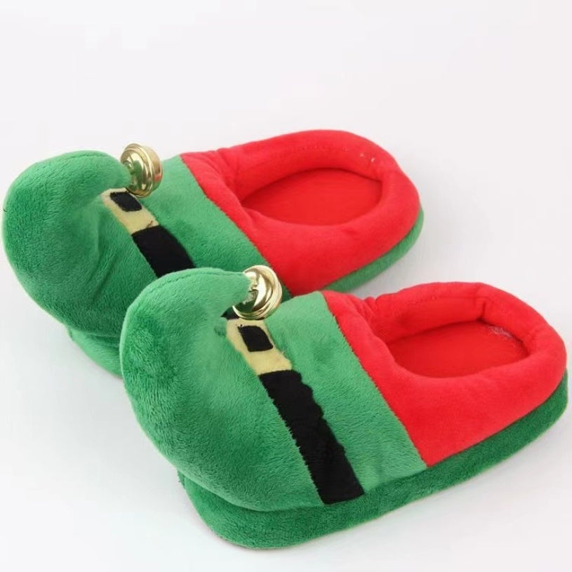 Santa Claus Slippers Elk Slippers Home Fur