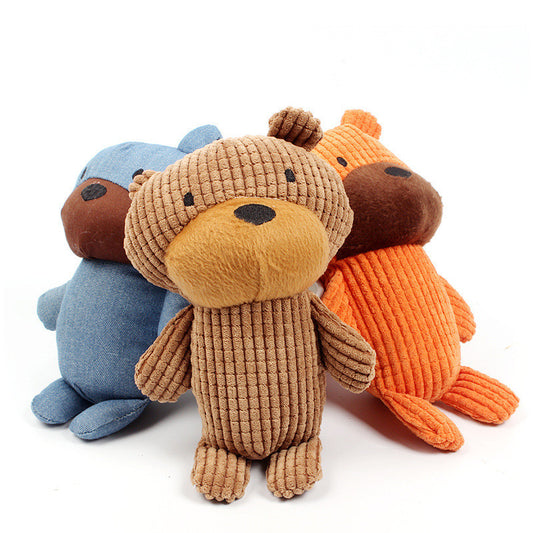 Pet corduroy teddy bear toy