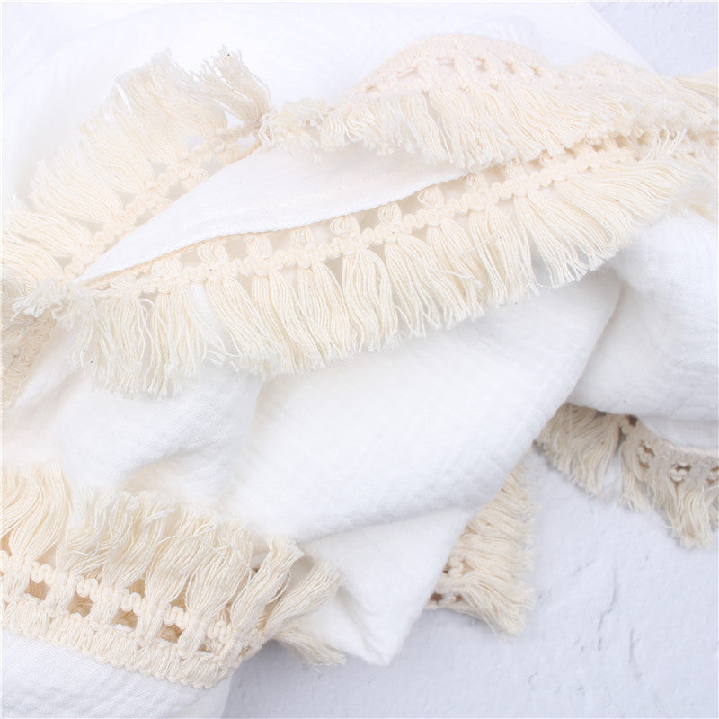 Baby Fringe Blanket Wrap Towel