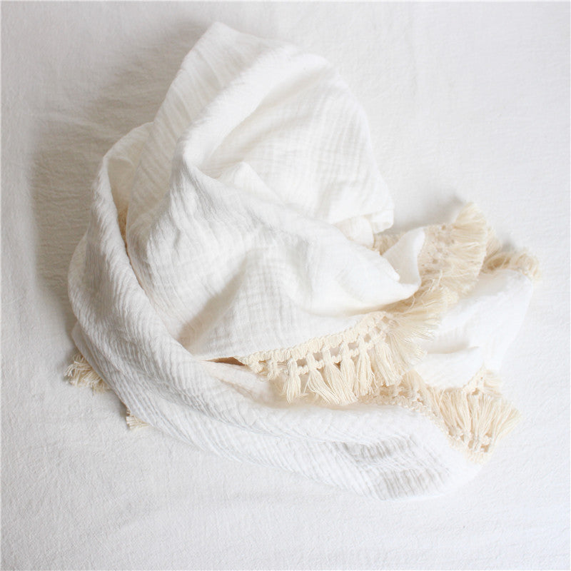 Baby Fringe Blanket Wrap Towel