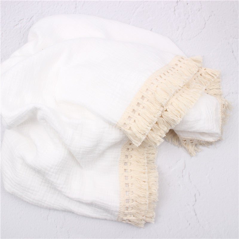 Baby Fringe Blanket Wrap Towel