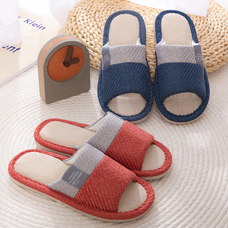 Linen Slippers House Shoes Women Bedroom Slippers