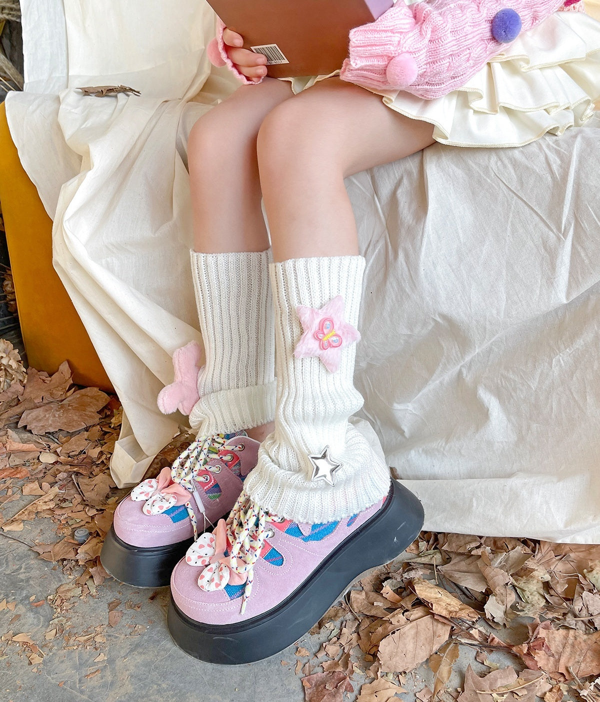 Cute Children Pile Style Kneelet Socks Korean Sweet Girl Warm Calf Socks Leg Warmers