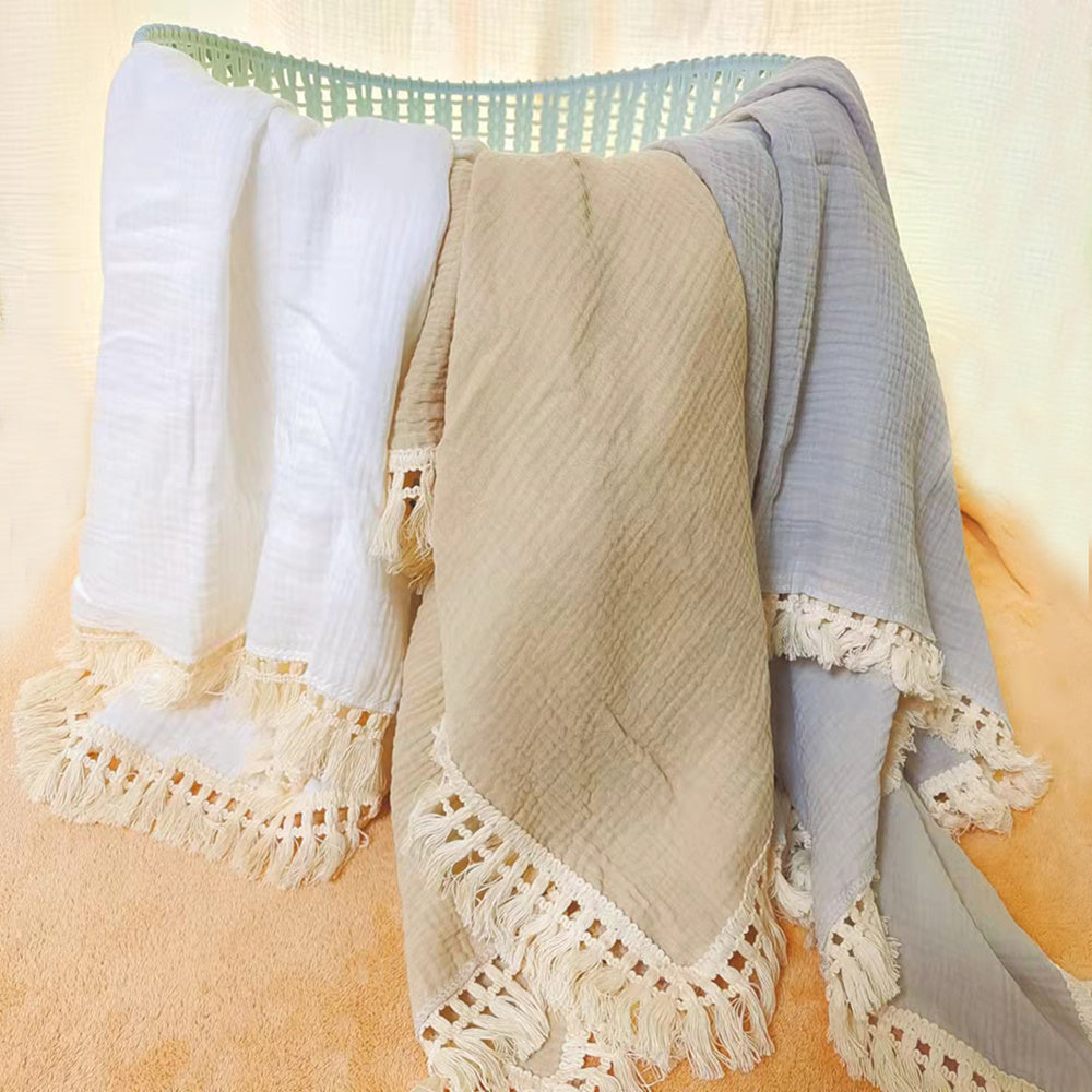 Baby Fringe Blanket Wrap Towel