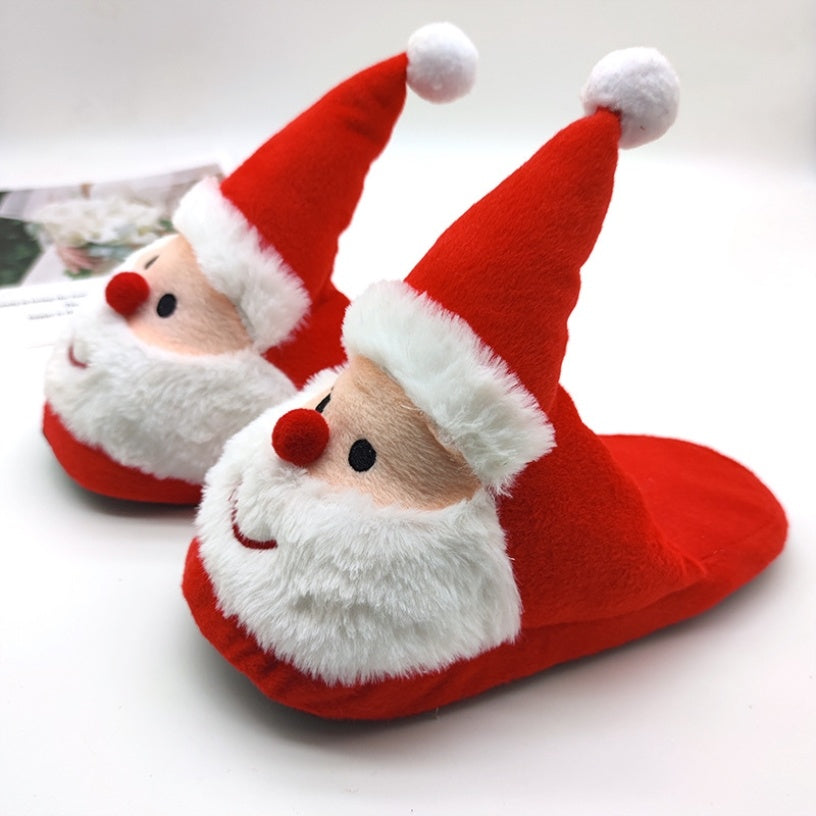 Santa Claus Slippers Elk Slippers Home Fur